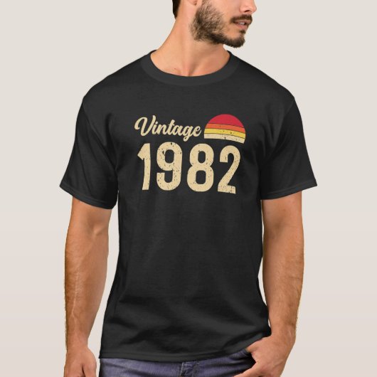 stijl geboren in 1982 T S Retro 40e verjaardag T-shirt (Voorkant)