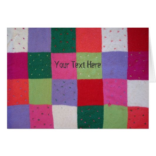 stijl gebreide patchwork ontwerp kleurrijk (Voorkant Horizontaal)