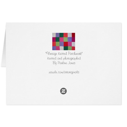 stijl gebreide patchwork ontwerp kleurrijk (Achterkant Horizontaal)