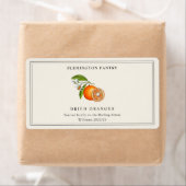  stijl Gedroogde Sinaasappels van wit rechthoekig Etiket (Insitu)