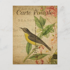 Stijl Geel Vogelvarken Frans Carte Postale Briefkaart