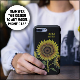  stijl geel zonnebloem schilderij Case-Mate iPhone case
