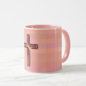 stijl geïllustreerd Faith Cross-Roze Mok (Voorkant rechts)