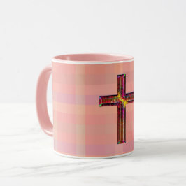  stijl geïllustreerd Faith Cross-Roze Mok