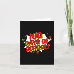 Stijl Gelukkig 100ste 100 Dagen Van School Kaart