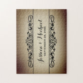 stijl gepersonaliseerde bruiloft Jubileum Legpuzzel (Verticaal)