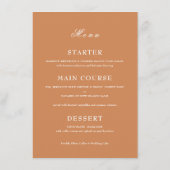 -stijl geperste bloemen | Huwelijksmenu Menu (Achterkant)