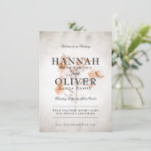 -stijl geperste bloemen | Huwelijksmenu Menu (Staand voorkant)