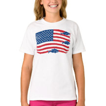 stijl Gevist Amerikaanse vlag rood blauw