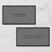 Stijl Gewoon Eenvoudig Nikkel Grijs Zwart Professi Visitekaartje (Voorkant / Achterkant)