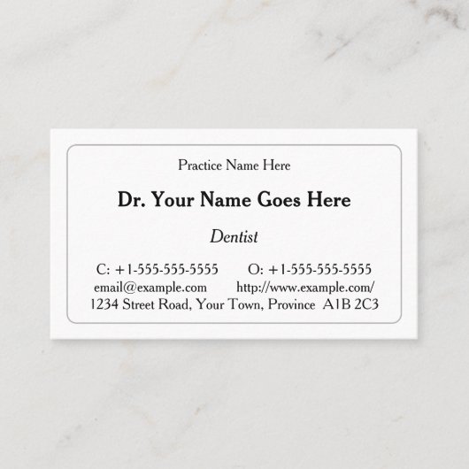  stijl Gezondheidszorg Professional Visitekaartje (Voorkant)