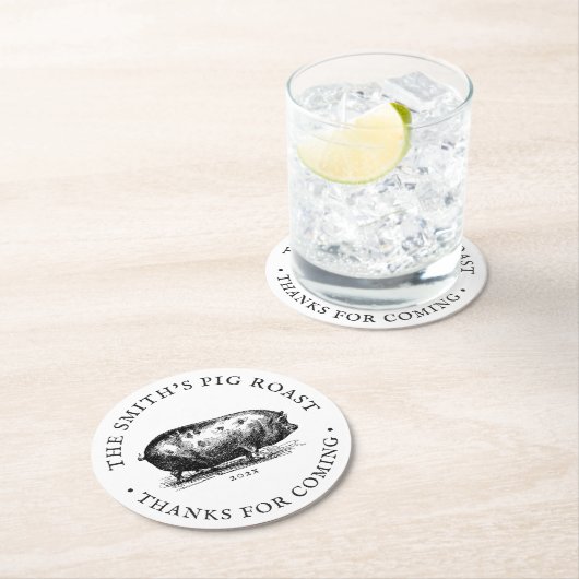  stijl | Gifdrage Roast Party Ronde Kartonnen Onderzetter (Insitu)