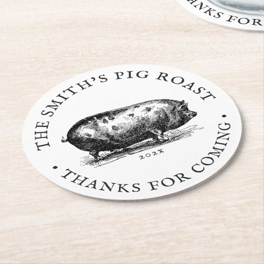 stijl | Gifdrage Roast Party Ronde Kartonnen Onderzetter (Gebogen)