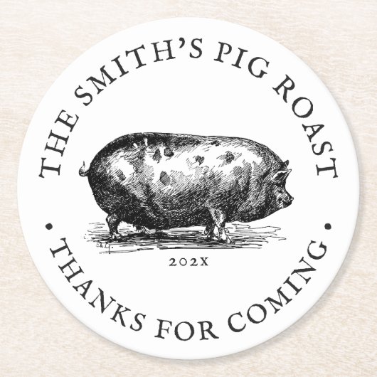  stijl | Gifdrage Roast Party Ronde Kartonnen Onderzetter (Voorkant)