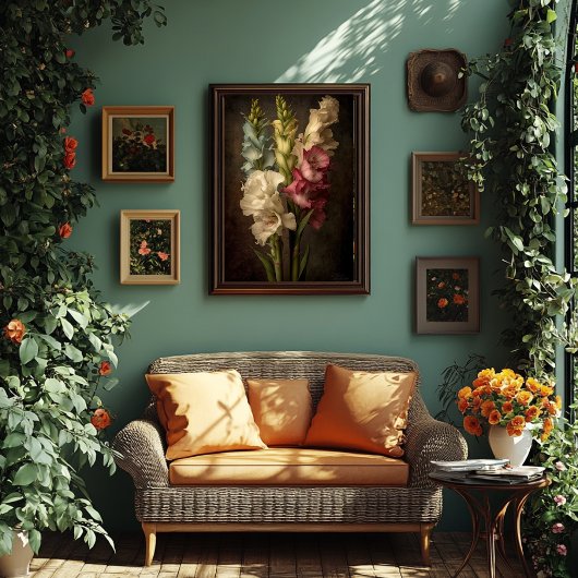  stijl Gladiolus Floral Art Poster