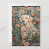 stijl Golden Retriever verjaardagsfeestje Kaart (Achterkant)