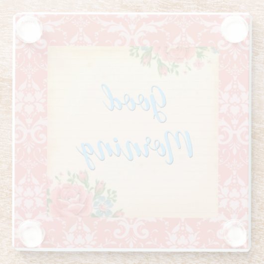  stijl Good Morning Glass Onderzetters (Achterkant)