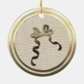  stijl gouden boog keramisch Ornament (Achterkant)