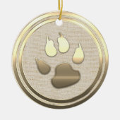  Stijl Gouden Hondenpoot Keramisch Ornament (Voorkant)