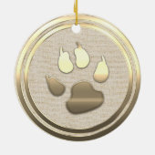  Stijl Gouden Hondenpoot Keramisch Ornament (Achterkant)