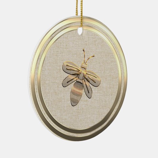  Stijl Gouden Kerst Bijen Keramisch Ornament (Rechts)