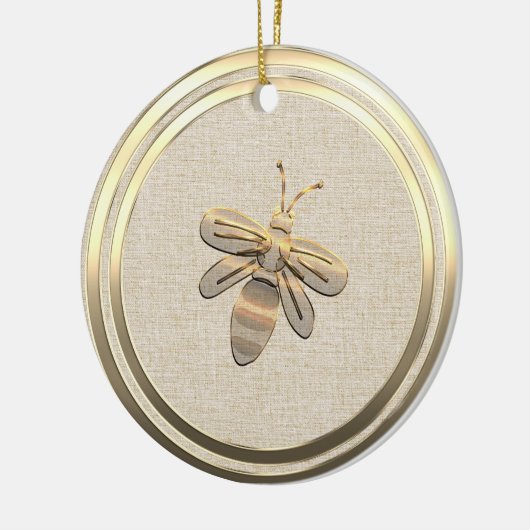  Stijl Gouden Kerst Bijen Keramisch Ornament (Links)