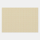  stijl gouden kerst petten & wanten inpakpapier vel (Voorkant 3)