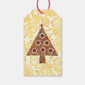 Stijl Gouden Kerstboom Gift Label Cadeaulabel (Voorkant)