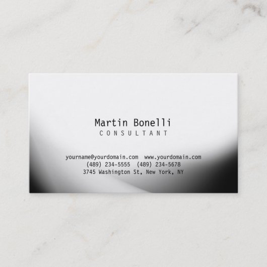 Stijl grijs wit Patroonconsultant Visitekaartje (Voorkant)