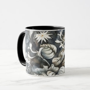  Stijl Grijze Bloemen Art Mok Cup