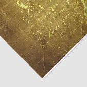 stijl groenachtige gouden bloemen en wervelingen tissuepapier (Detail)