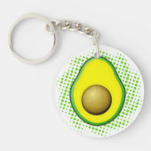  Stijl Groene Avocado Tekening Sleutelhanger (Voorkant)