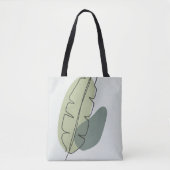 Stijl Groene en Blauwe Floral Classic Look Tote Bag (Voorkant)