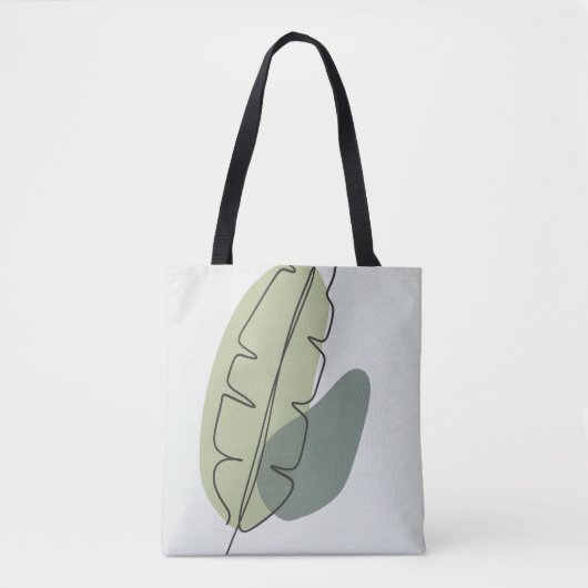  Stijl Groene en Blauwe Floral Classic Look Tote Bag (Voorkant)