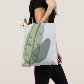  Stijl Groene en Blauwe Floral Classic Look Tote Bag (Dichtbij)
