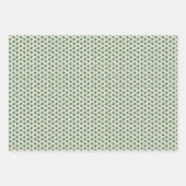 stijl groene kerst petten & wanten inpakpapier vel (Voorkant 2)