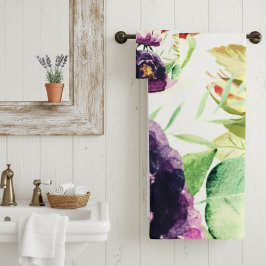 stijl grote Waterverf bloemen Bad Handdoek