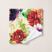  stijl grote Waterverf bloemen Bad Handdoek (Wasdoekje)