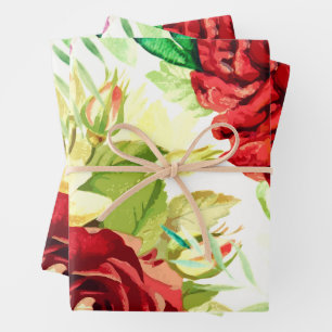 stijl grote Waterverf bloemen Inpakpapier Vel