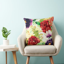 stijl grote Waterverf bloemen Kussen