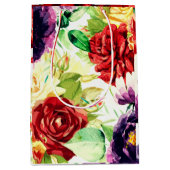  stijl grote Waterverf bloemen Medium Cadeauzakje (Voorkant)