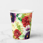 stijl grote Waterverf bloemen Papieren Bekers (Voorkant)