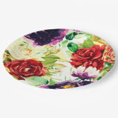  stijl grote Waterverf bloemen Papieren Bordje (Gekanteld)