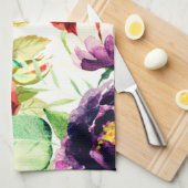 stijl grote Waterverf bloemen Theedoek (Quarter Fold)