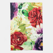  stijl grote Waterverf bloemen Theedoek (Verticaal)