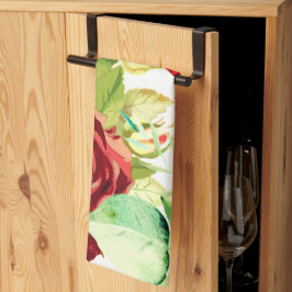 stijl grote Waterverf bloemen Theedoek