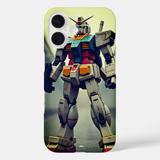  stijl Gundam robot mobiele telefoon case (Achterkant)