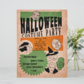 stijl Halloween Costume Party nodigt uit Kaart (Staand voorkant)