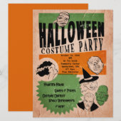 stijl Halloween Costume Party nodigt uit Kaart (Voorkant / Achterkant)