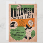 stijl Halloween Costume Party nodigt uit Kaart (Voorkant)